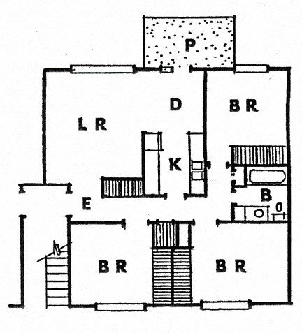 a drawing of a house
